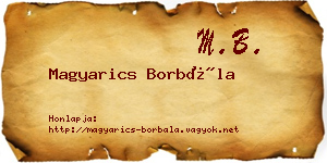 Magyarics Borbála névjegykártya